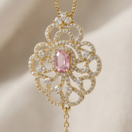 women floral gold jewelry set – Blossom Filigree Suite