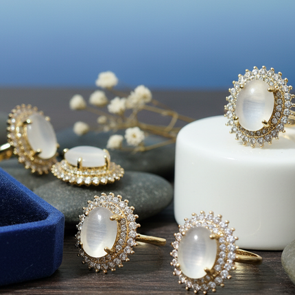 Luxury Opal Stone Statement Ring