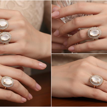 Luxury Opal Stone Statement Ring