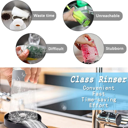 High Pressure Faucet Glass Rinser Automatic Cup Washer Bar Kitchen Beer KTV Milk Tea Cup Cleaner