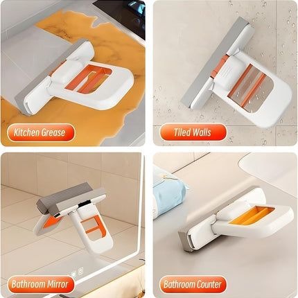 Portable Wet & Dry Cleaning | Self‑Squeezing Mop for Kitchen, Bathroom, Car & Glass