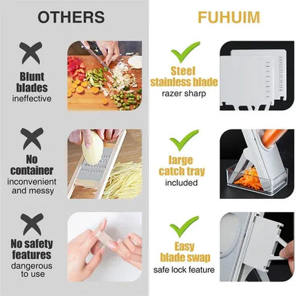 Safe-Slice Vertical Mandoline Slicer
