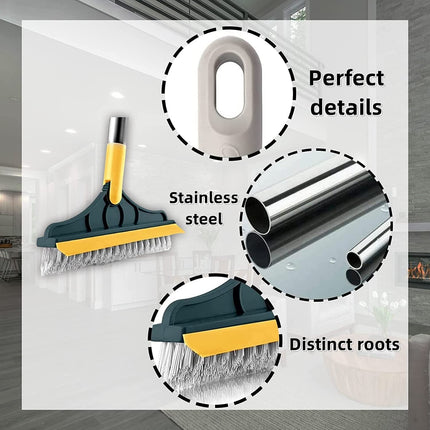 2-in-1 Floor Cleaning Brush with 120° Rotating Head | Multipurpose Scrubber for Bathroom, Tiles & Windows