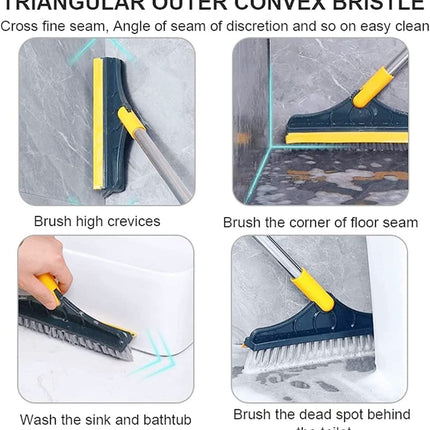 2-in-1 Floor Cleaning Brush with 120° Rotating Head | Multipurpose Scrubber for Bathroom, Tiles & Windows